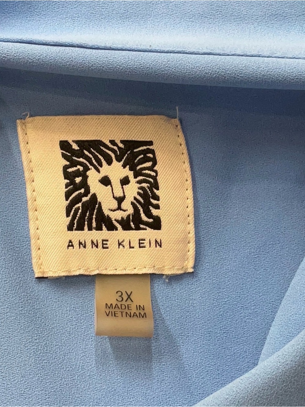 Anne Klein Sky Blue Long Sleeve Tunic Blouse - Picture 4 of 4